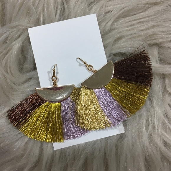Boutique fringe tassel trendy fashion earrings - Picture 5 of 5